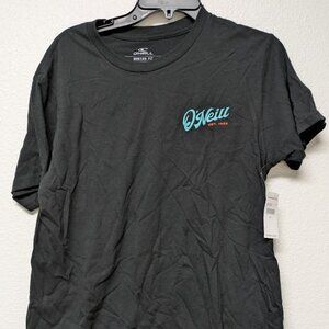 O'Neill Men's Black Big League Tee Round Neck Short Sleeves T-Shirt - Medium